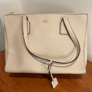 Kate Spade Beige Large Tote (Can Use As Briefcase)
